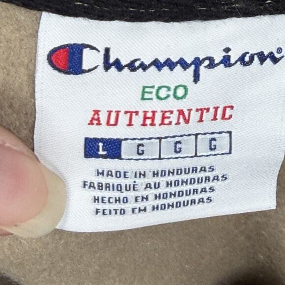 Champion Sweatshirt Men’s Large Eco Authentic Brown Crewneck Pullover Sweater - Picture 4 of 5